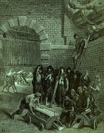 Victorian London Lambeth Gasworks by Gustave Dore